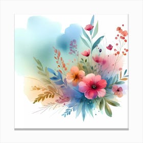 Watercolor Flowers 33 Canvas Print