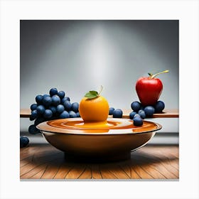Fruit Bowl with unusual center Canvas Print