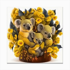 Koala Family Canvas Print