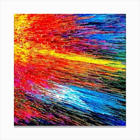 A Chaotic Explosion Of Colors Rendering An Abstract Surreal Yet Visually Appealing Digital Masterp Canvas Print