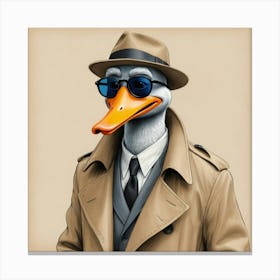 Duck In A Suit 11 Canvas Print