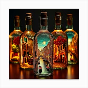 Venice In Bottles 5 Canvas Print