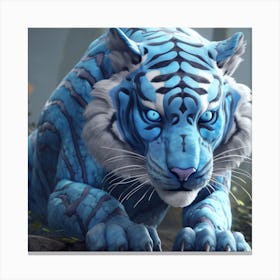 Blue Tiger Canvas Print