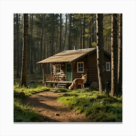 Cabin In The Woods 6 Canvas Print