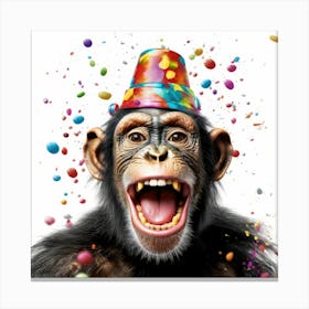 Birthday Chimpanzee 1 Canvas Print