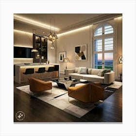 Modern Living Room Canvas Print