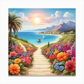 Way To The Beach Canvas Print