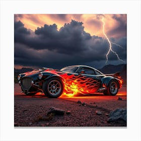 Wild Heavy Metal Car Canvas Print