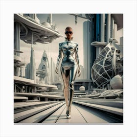 Futuristic Woman Canvas Print