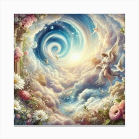 Angel In The Clouds 1 Canvas Print