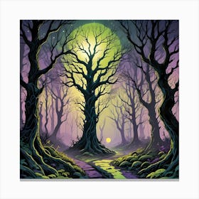 Eerie forest Canvas Print