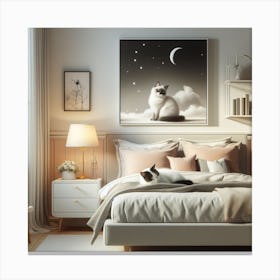 Beautiful little kitten sleeping Canvas Print