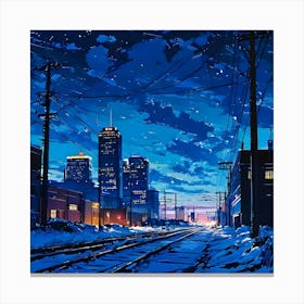 Night In The City Canvas Print