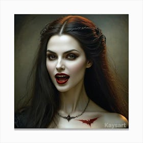 Vampire Beauty Canvas Print