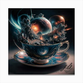 Cup Of Planets Canvas Print