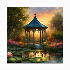 Gazebo At Sunset Canvas Print