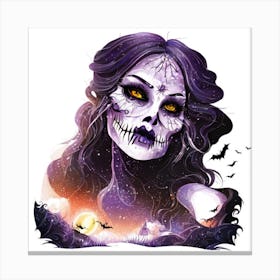 Skeleton Girl 3 Canvas Print