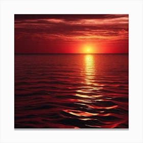 Sunset Over The Ocean 86 Canvas Print