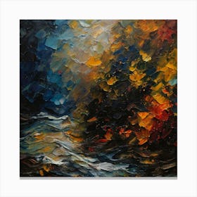 Rainy day Abstract Painting Canvas Print