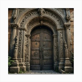 Doorway To A Castle Canvas Print