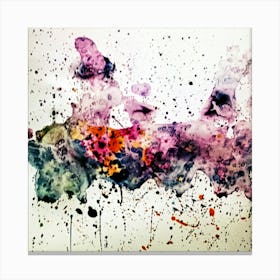 Abstract Watercolor Painting. colorful splash Canvas Print