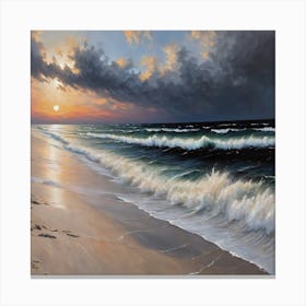 Sunset On The Beach 19 Canvas Print