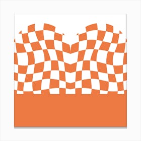 Vintage Checkered Flag 1 Canvas Print