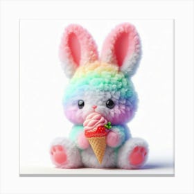 Rainbow Bunny 6 Canvas Print