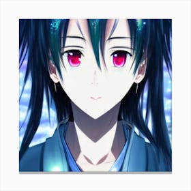 Anime Girl With Pink Eyes Pretty Anime Characters Canvas Print