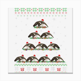 Matching Ugly Christmas Ornament Decor Xmas Anteater Tree 1 Canvas Print