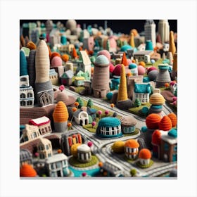 Knitted City 1 Canvas Print