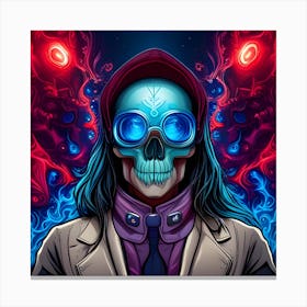 Psychedelic Skull 3 Canvas Print