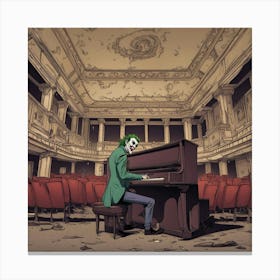 Joker At The Piano 1 Canvas Print