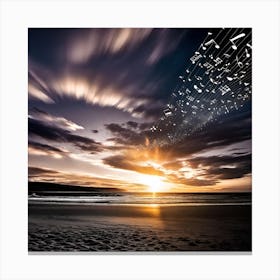 Music Notes In The Sky 20 Canvas Print