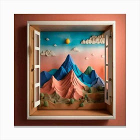 Window To The Mountains Canvas Print