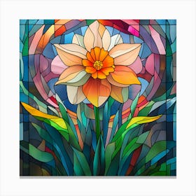 Flowers Stained Glass Sublimation 10 Canvas Print