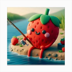 Strawberry Fishing Canvas Print