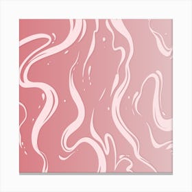 Pink And White Swirls Canvas Print