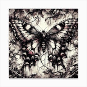 Dark Gothic Grunge Butterfly II Canvas Print