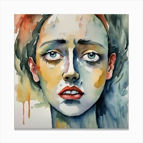 Face Of A Woman Canvas Print