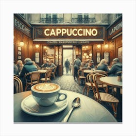 Cappuccino Cafe Kitchen Restaurant Commercial Canvas Print