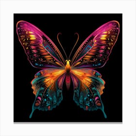 Radiant Butterfly With Intricate Wing Patterns.Generated AI. Wall Art Print Canvas Print