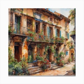 Italian Houses Canvas Print