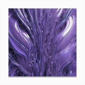 Lavender Fluid Underwater Fractal Pattern Bioluminescent Different Shapes Abstract Art By Jaco 432112376 Canvas Print