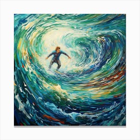 Surfer In The Wave 2 Canvas Print