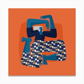 Funky Trousers Square Canvas Print