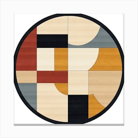 Circles in Harmony: Mid Century Geometric Reverie Canvas Print