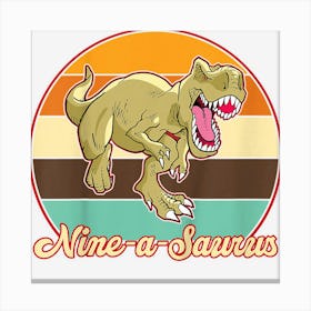 Kids Eight Year Old Tyrannosaurus Dinosaur Kids 8th Birthday Canvas Print