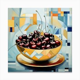 Cherries In A Bowl Canvas Print