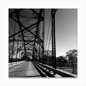 Black And White Bridge 1 Canvas Print